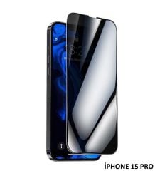 İphone 15 Pro Anti Statik Tam Kaplayan Hayalet Kırılmaz Cam