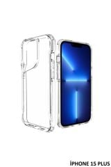 İphone 15 Plus Kılıf Kamera Çıkıntılı Şeffaf Darbe Emici Sert Silikon Kapak T-Max