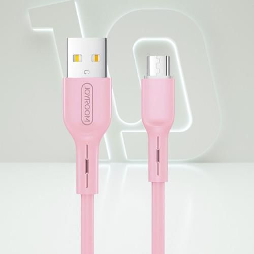 Joyroom S-M357S Mikro Şarj ve Data Kablosu 2A 1m Pembe