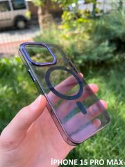 İphone 15 Pro Max Hybrid Magsafe Animasyonlu Sararmaz Kılıf