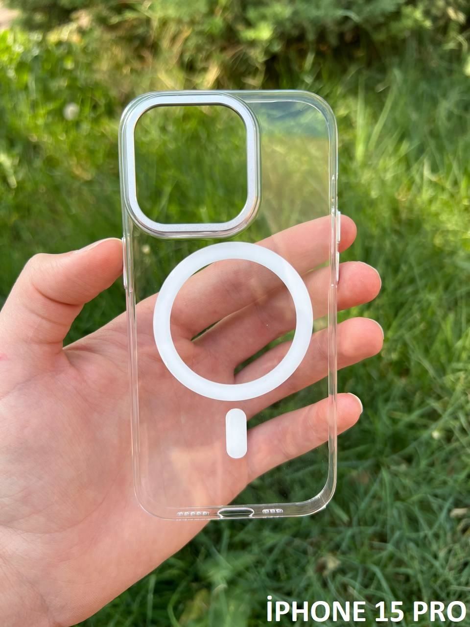 İphone 15 Pro Hybrid Magsafe Animasyonlu Sararmaz Kılıf