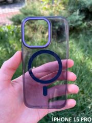 İphone 15 Pro Hybrid Magsafe Animasyonlu Sararmaz Kılıf