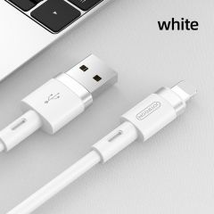 Joyroom S-1224N2 1.2M 2.4A iPhone USB-Lightning Silikon Data ve Şarj Kablosu Beyaz