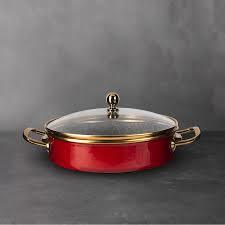 Emsan Troy 20 cm Kapaklı Sahan Kırmızı