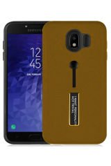 SAMSUNG J4 STANDLI KILIF KAHVERENGİ