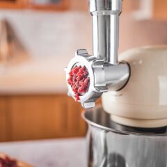 EMSAN Bella Gusto Maxi Krem Stand Mikser Mutfak Şefi 1300W 5 Lt (Kıyma Çekme /Sucuk-Sosis/İçli Köfte Aparatlı/Smooth Hazneli)