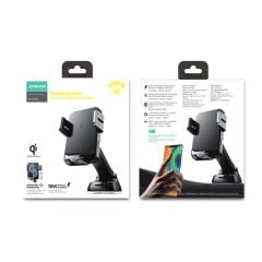 Joyroom JR-ZS219 Kablosuz Şarj 15W Vantuzlu Cep Telefonu Tutucu Siyah