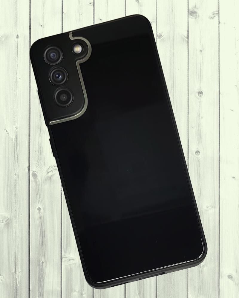 Samsung Galaxy S21 FE Parlak Cam Kamera Korumalı Telefon Kılıfı