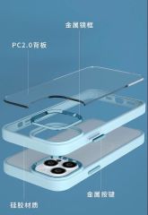 İphone 13  Metal Kamera Çerçeveli Kenarları Renkli Kılıf
