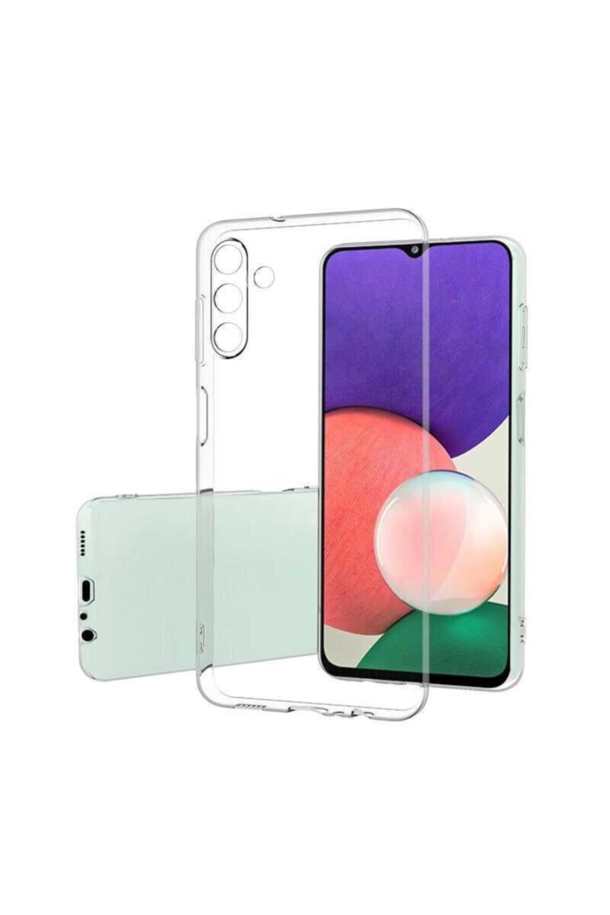 Samsung Galaxy A13 Kamera Korumalı Şeffaf Tıpalı Silikon Kılıf