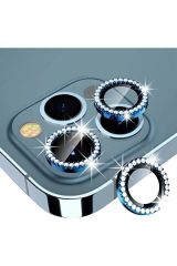 İphone 11 Pro Max  Taşlı Kamera Lens Koruyucu Çerçeveli Koruyucu