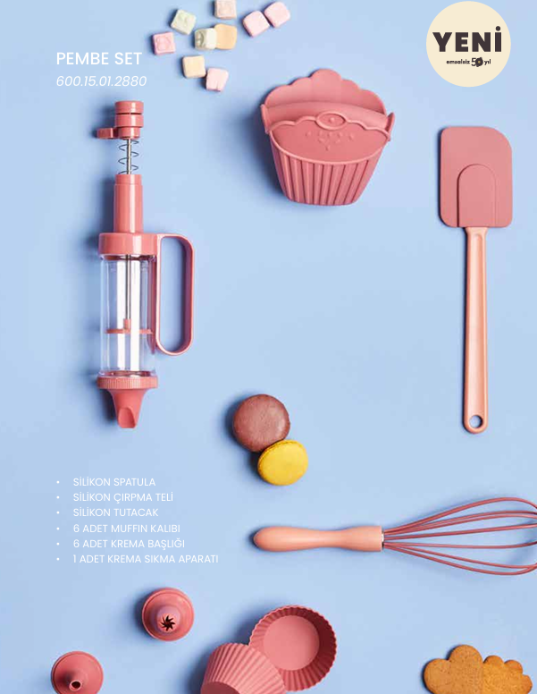 EMSAN PASTRY SET PEMBE