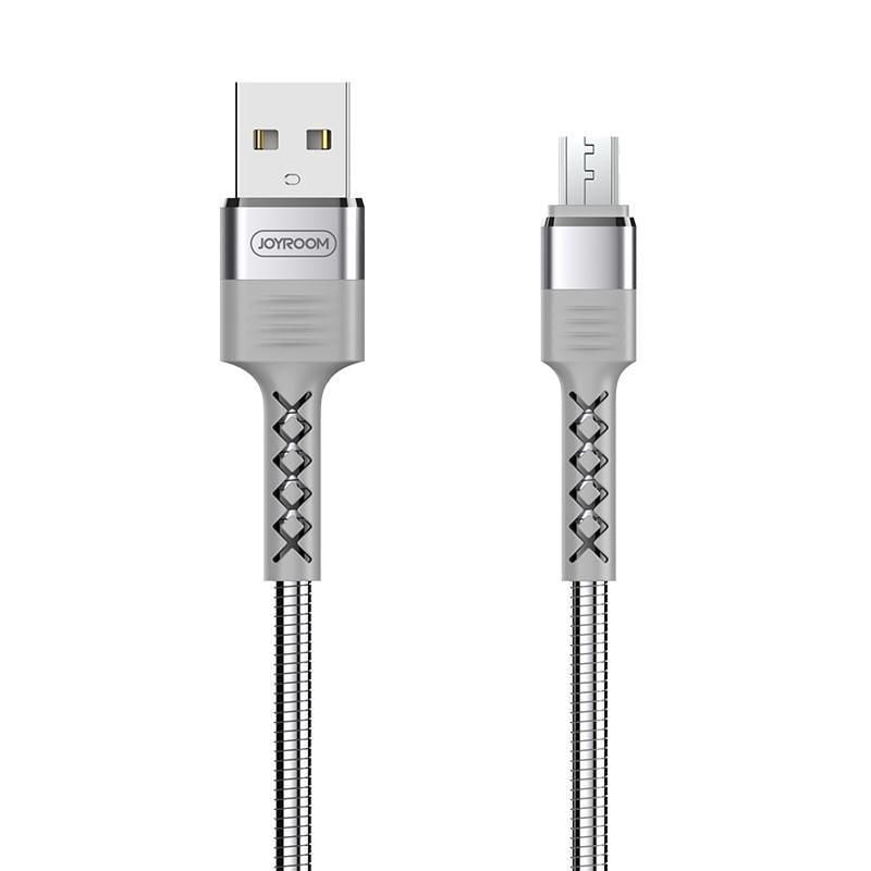 Joyroom S-M363 1.2m 2.4A Mikro USB Hızlı Şarj ve Veri Kablosu Gri