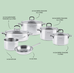 Emsan Cocinero 10 Parça Çelik Çeyiz Seti