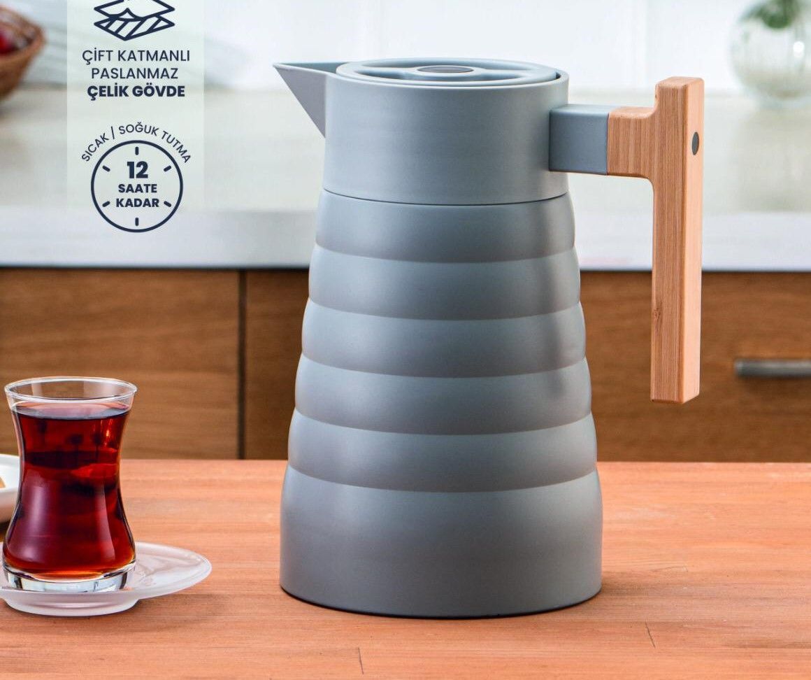 EMSAN EMBOSS 1.5 LİTRE TERMOS GRİ