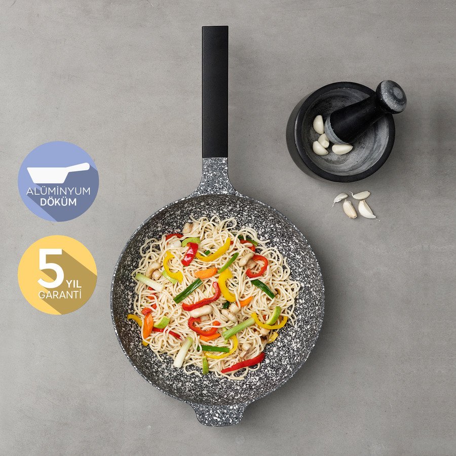 Emsan Perge Döküm 30 cm Wok Tava
