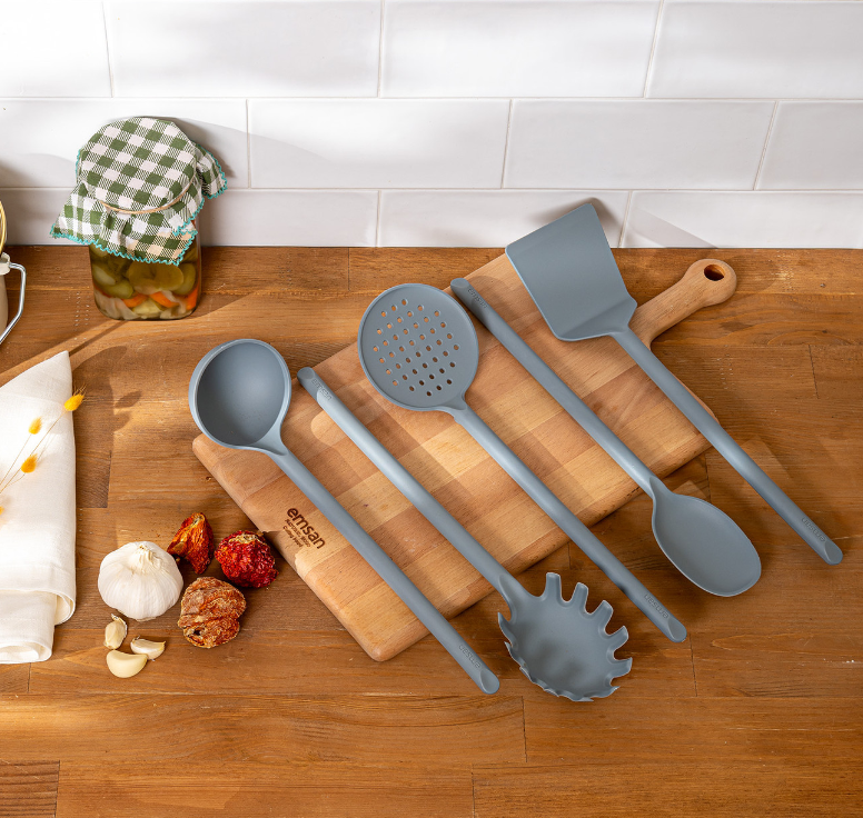 Emsan Fiesta 5 Parça Servis Seti Gri