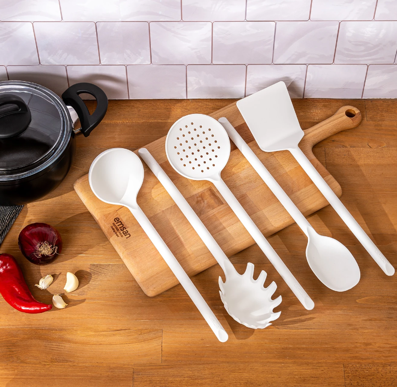 Emsan Fiesta 5 Parça Servis Seti Beyaz